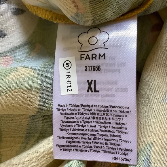 FARM RIO Biriba Sleeveless Midi Dress Yellow SZ XL - Picture 15 of 16